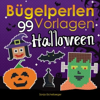 Abbildung von Bügelperlen Vorlagen Halloween: Vorlagenbuch mit 99 gruseligen Motiven