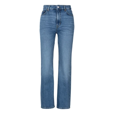 Abbildung von BOSS ORANGE Straight Jeans &quot;C ADA HR 6.0&quot;, mit Leder Badge