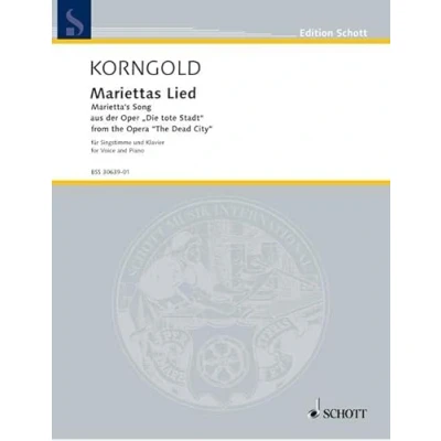 Abbildung von Mariettas Lied: (&quot;Glück, das mir verblieb&quot;). op. 12. hohe Singstimme und Klavier. hoch. (Edition Schott)