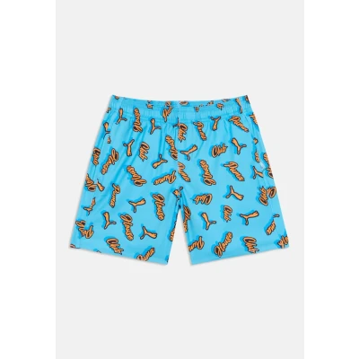 Abbildung von PUMA Jungen Club House Shorts, Blue/Orange, 140 EU