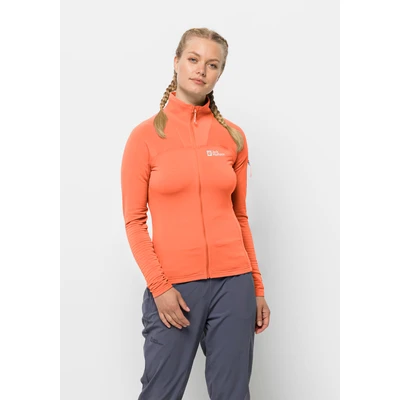 Abbildung von Jack Wolfskin Prelight Fleecejacke, Damen, Größe: Medium, Digital orange