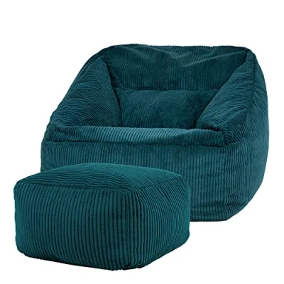 Abbildung von icon Sitzsack Riesen Sessel aus Cord „Morgan“ mit Sitzpouf