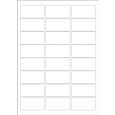 Abbildung von BT Label 480 Polyesteretiketten (Format 63,5 x 33,9 mm) auf 20 DIN A4 Blatt Klebeetiketten Folie Wetterfest weiß (24 pro Blatt) selbstklebend bedruckbar mit Laserdrucker