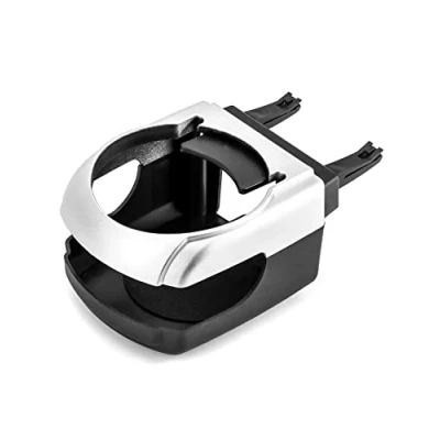 Abbildung von QWORK® Auto Getränkehalterm Becherhalter für Lüftung Flaschen Kaffeebecher Getränkedose, Silber