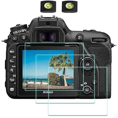 Abbildung von ULBTER Displayschutz schutzfolie für Nikon D7500 Kamera und Blitzschuh Abdeckung, Glas Displayschutzfolie 0,3 mm Härtegrad 9H gehärtetes Anti Fingerabdruck, Bubble Staub 3 Stück