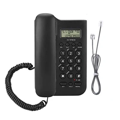 Abbildung von Zerone Festnetztelefon, Wand Befestigtes Schnurgebundenes Telefon mit Anrufer ID für Home Office(Schwarz)