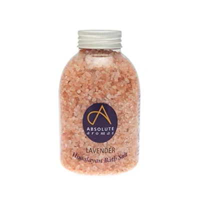 Abbildung von Absolute Aromas Lavendel Badesalz 625 g Rosa Himalaya Salz mit 100% reinem ätherischen Lavendelöl