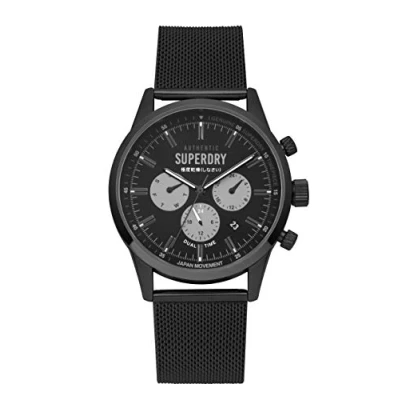 Abbildung von Superdry Quarzuhr, SYG256BM Herren Multi Zifferblatt Quarz Uhr mit Edelstahl Armband