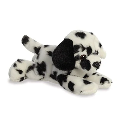 Abbildung von Aurora, 31821, Mini Flopsies Dipper Dalmatiner Hund, 20,3 cm, weiches Spielzeug, schwarz und weiß