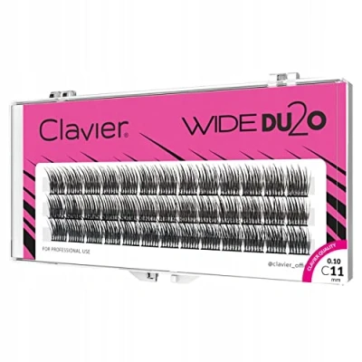 Abbildung von Clavier Künstliche Wimpern in Büscheln WIDE Du2o einem Büschel Verschiedene Längen von 8 bis 14 mm Ultravolumen, für einen perfekten Look (11mm)