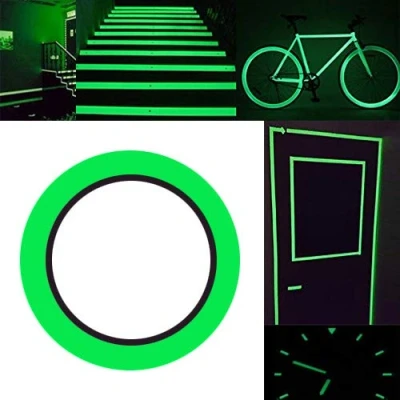 Abbildung von Gebildet Leuchtendes Band, Selbstklebendem Warnband, Luminous Tape, Glow In The Dark, Wasserdicht, Abnehmbar, Langlebig, Tragbar, Stabil, Sicherheit / 1cm * 10m, 1Stück