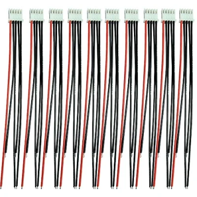 Abbildung von Boladge 10 Stücke 4S 5 pin Batterie Balance Ladegerät Silikon Kabel 15CM 22AWG Draht JST XH Stecker Adapter für RC Model 14.8V Lipo Batterie(4S)