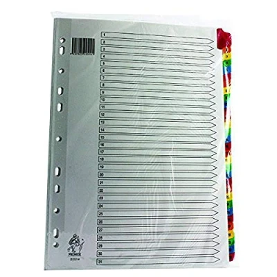 Abbildung von Rexel Mylar 1 31 Register A4 verstärkt weiß