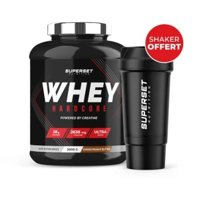 Abbildung von Whey Protein Hardcore (2kg) Chocolate Peanut Butter Shaker Offert