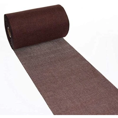 Abbildung von DEKO AS Shabby Chic Leinenoptik Tischläufer, Polyester geruchsneutral, Chocolate, 20 cm x 5 m,