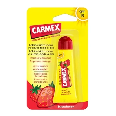 Abbildung von Carmex Lippenbalsam SPF 15, Erdbeertube, 10 g