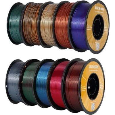 Abbildung von kingroon 3D Printer Filament PLA Druckerfilament,… (Polymilchsäure, 10 Rollen liefert Seide mehrfarbig)