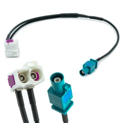 Abbildung von Adapter Universe FAKRA Doppel Buchse auf 1x Stecker Auto Antennen Verteiler KFZ