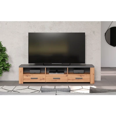 Abbildung von Home affaire TV Board &quot;Ambres&quot;, (1 St.), matte Echtholzoptik, ca. Maße BxH: 180x43 cm, Schrank, Eiche