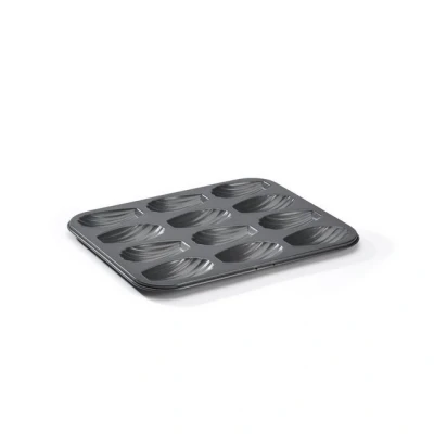 Abbildung von de Buyer Backform Patisserie, Backblech für 12 Madeleines Stahl mit Antihaftbeschichtung