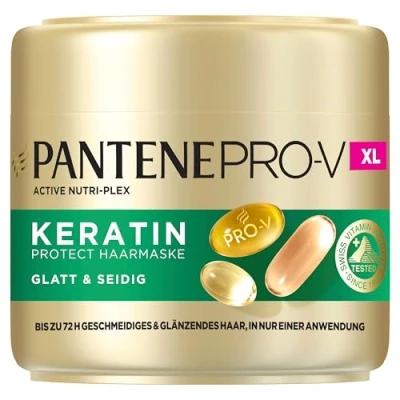 Abbildung von Pantene Pro V Glatt &amp; Seidig Keratin Reconstruct Haarmaske (500ml)