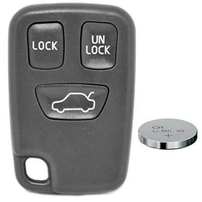 Abbildung von Auto Schlüssel Funk Fernbedienung 1x Gehäuse 3 Tasten + CR2032 Batterie für Volvo