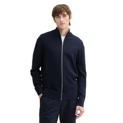 Abbildung von TOM TAILOR Denim Strickjacke mit Stehkragen