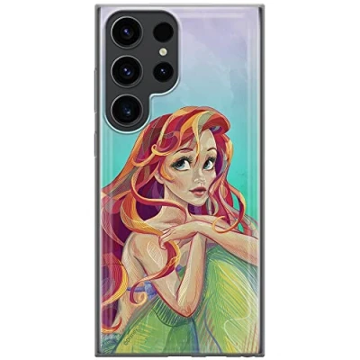 Abbildung von ERT GROUP Handyhülle für Samsung S23 Ultra Original und offiziell Lizenziertes Disney Muster Ariel 004 optimal an die Form des Handy angepasst, hülle aus TPU