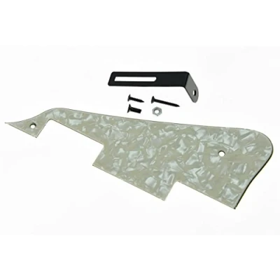 Abbildung von KAISH Aged Pearl LP Gitarren Pickguard mit schwarzer Halterung für Epiphone Les Paul