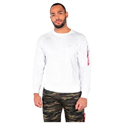 Abbildung von Alpha Industries X FIT Sweatshirt, Herren, Größe: XS, White