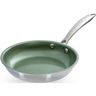 Abbildung von JUST VEGAN Bratpfanne &quot;CeraVegan&quot;, Edelstahl 18/8, (1 tlg.), Pflanzliche Keramikbeschichtung, Induktion