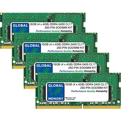 Abbildung von GLOBAL MEMORY 8 GB (2 x 4 GB) DDR4 2400 MHz PC419200 260 pin SODIMM Speicher RAM KIT für Intel iMac 68,6 cm Retina 5 K (2017)