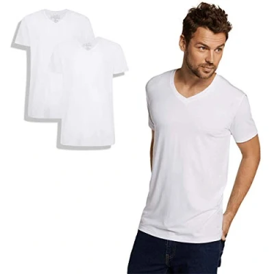 Abbildung von Bamboo Basics 2 PACK Tshirt basic, Herren, Größe: Small, White