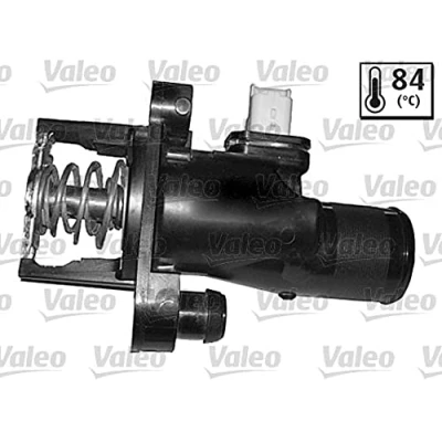 Abbildung von VALEO 820976 Kühlwasserthermostat 84 mit Dichtungen Gehäuse PEUGEOT: 307 Schrägheck, 407 SW, CITROËN: C4 I Coupe