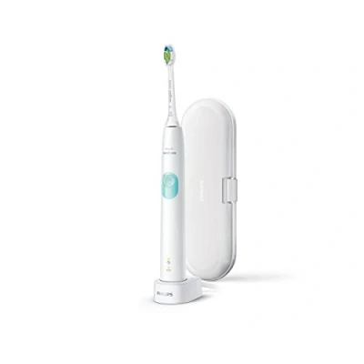 Abbildung von Philips Sonicare Elektrische Zahnbürste ProtectiveClean 4300 HX6807/28, Aufsteckbürsten: 1 St., mit Schalltechnologie und BrushSync Funktion, Ladestation, Reiseetui