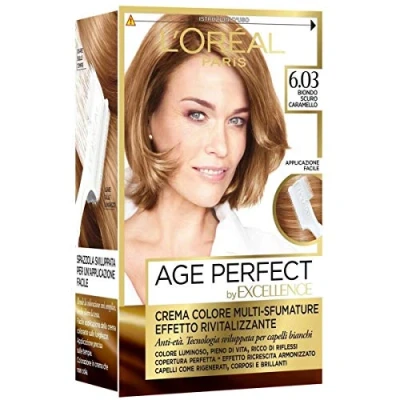 Abbildung von L&#039;Oréal Paris Excellence Age Perfect Coloration, 6.03 Strahlendes Hellbraun 3er