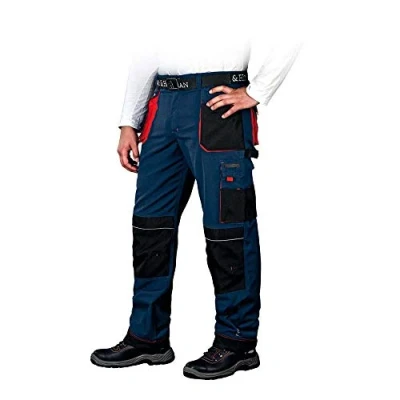 Abbildung von Leber &amp; Hollman Herren Arbeitshose LH FMN T B, 65% Polyester 35% Baumwolle 270 g/m2, Bundhose mit Taschen für Knieschoner, 9 Multifunktionstaschen+ Schlaufe und Schlüsselhaken