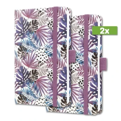 Abbildung von SIGEL J4354/2 Wochenkalender Jolie 2024, Violet Jungle Fever, ca. A6, Hardcover, Gummiband, Stiftschlaufe, Einstecktasche, 174 Seiten, aus nachhaltigem Papier, Terminplaner, 2 Stück