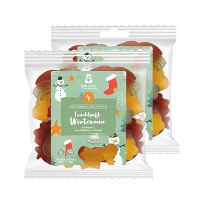 Abbildung von 2er Set Fruchtsaft Wintermix sortenreine Fruchtsäfte Ohne künstliche Farbstoffe und Geschmacksverstärker Gluten Laktosefrei Perfekt für kalte Tage Fruchtige Gummibärchen