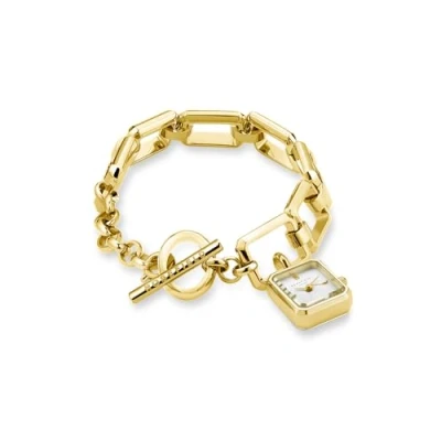 Abbildung von Rosefield Octagon Charm Chain Uhr, Damen, Größe: One Size, Gold
