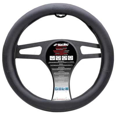 Abbildung von Simoni Racing Lenkradbezug Easy Black Schwarz Ökoleder 37 39cm