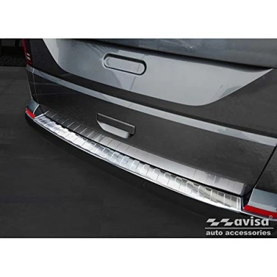 Abbildung von Avisa Edelstahl Heckstoßstangenschutz kompatibel mit Volkswagen Caravelle T6 2015 &amp; FL 2019 (mit Heckklappe) &#039;Ribs&#039;