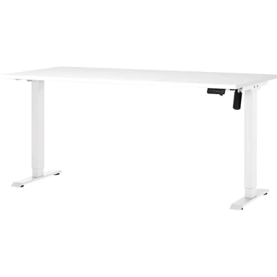 Abbildung von Germania Schreibtisch 8024 84, in Weiß, elektr. höhenverstellbar, 160 x 119 80 cm (BxHxT)