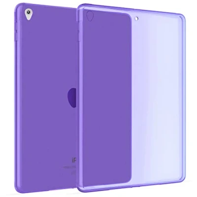 Abbildung von Okuli Hülle Kompatibel mit Apple iPad Air 3 &amp; Pro (10.5) Transparent Silikon Cover Case Schutzhülle in Lila