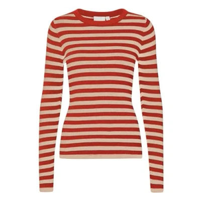 Abbildung von ICHI Ihmafa LS12 Strickpullover, Damen, Größe: Large, Rooibos tea