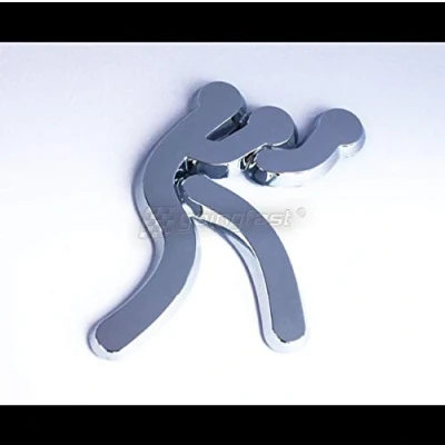 Abbildung von 3D Sticker Chrome Emblem Boxer selbstklebend verchromt