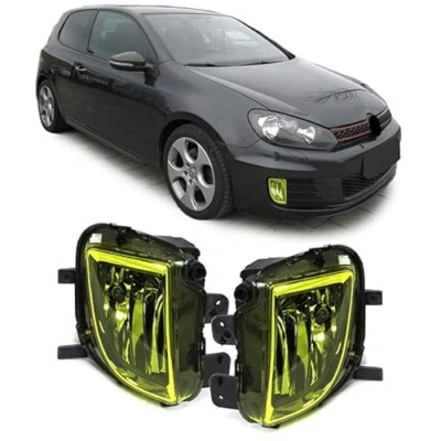 Abbildung von Klarglas Nebelscheinwerfer Gelb für VW Golf VI 6 GTI GTD