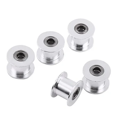 Abbildung von 5 stücke 2GT Glatte Art Riemenscheibe Rad 5mm Bohrung ohne Zähne für Drucker 10mm breite