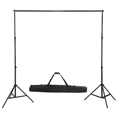 Abbildung von vidaXL Teleskop Hintergrundsystem 155 300cm Alu Stativ Fotostudio Hintergrund