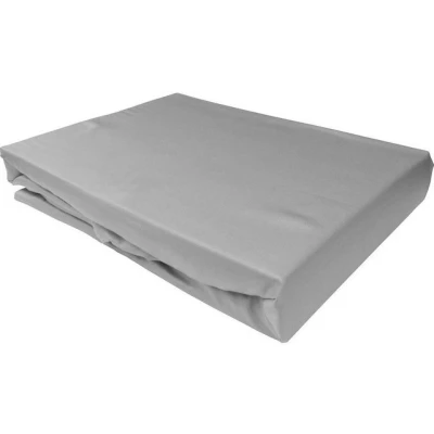 Abbildung von Bettwaesche mit Stil Mako Satin Spannbettlaken Spannlaken Spannbetttuch (180 cm x 200 cm, Matratzenhhöhe 5 10cm, Grau)